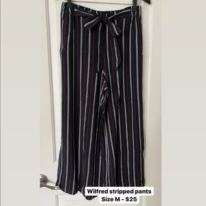 Wilfred stripped flowy pants from Aritzia